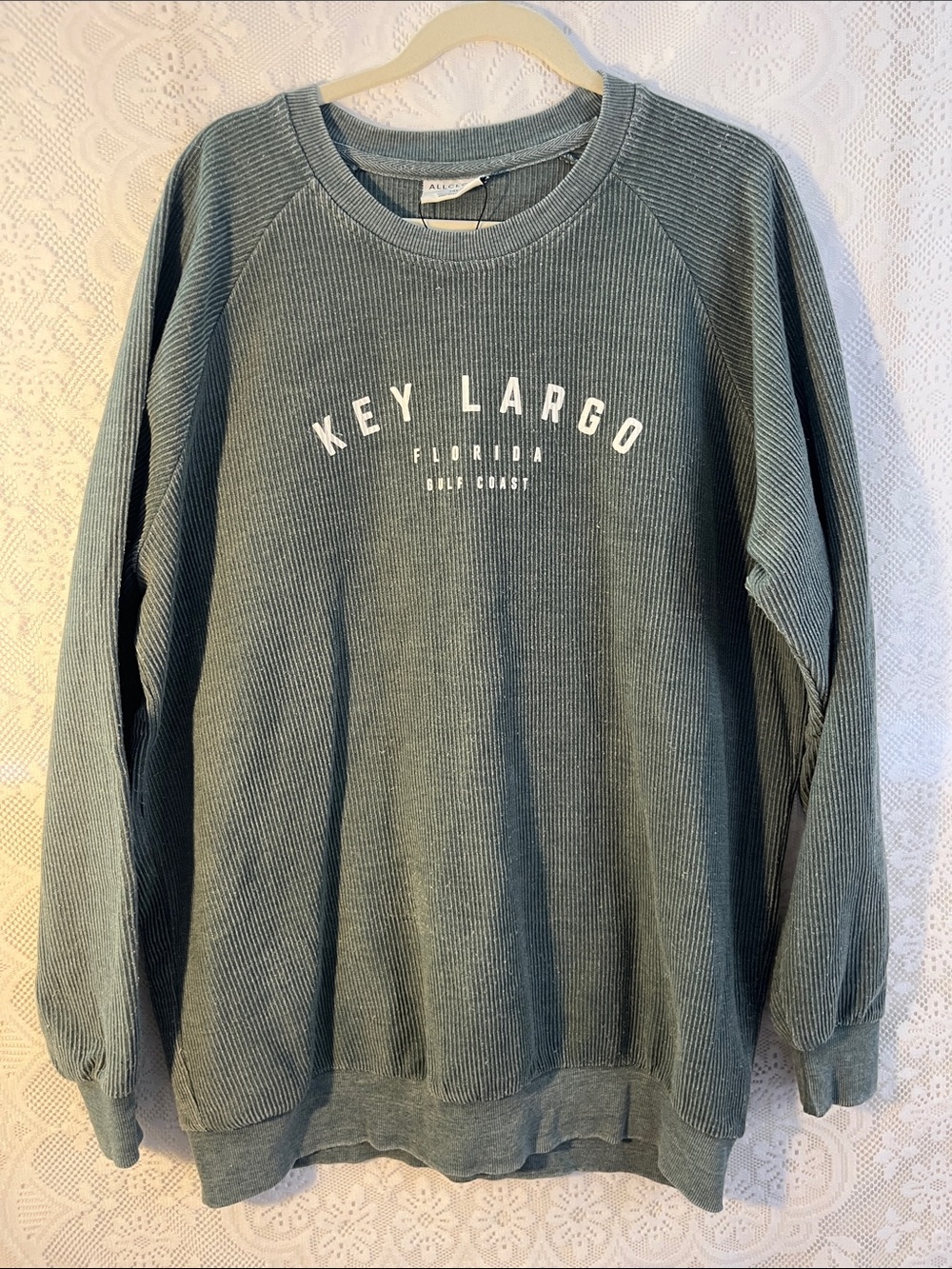 AllCloud Ribbed 'KEY LARGO' Crewneck Sweatshirt 2XL